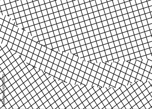 geometric square shape pattern abstract background in black and white