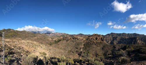 Panoramic scenery around Las Ninas Reservoir photo