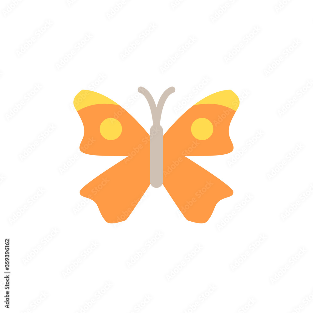 Fototapeta premium Butterfly, insect icon. Simple color vector elements of lepidoptera icons for ui and ux, website or mobile application