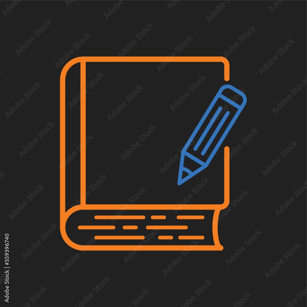 book with pen icon book with pen icon