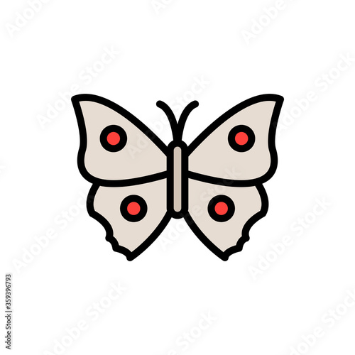 Butterfly, insect icon. Simple color with outline vector elements of lepidoptera icons for ui and ux, website or mobile application