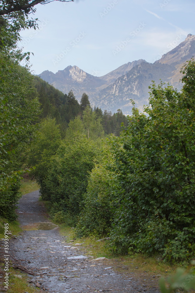 Benasque, Huesca/Spain; Aug. 22, 2017. The Posets-Maladeta Natural Park is a Spanish protected natural space. It includes two of the highest mountain peaks in the Pyrenees. Benasque, Huesca/Spain; Aug. 22, 2017. The Posets-Maladeta Natural Park is a Spanish protected natural space. It includes two of the highest mountain peaks in the Pyrenees.