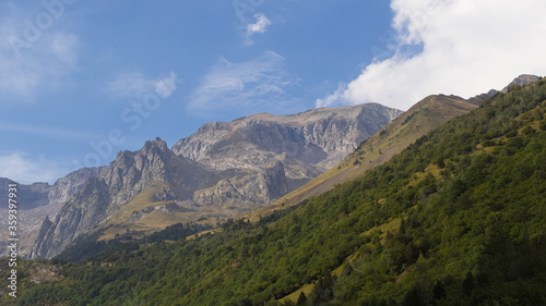 Benasque  Huesca Spain  Aug. 22  2017. The Posets-Maladeta Natural Park is a Spanish protected natural space. It includes two of the highest mountain peaks in the Pyrenees.