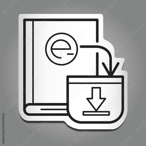 book with download icon