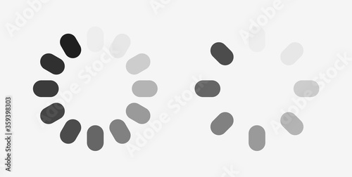 Loading icons isolated on transparent background. Loading bar icons. Flat vector illustration