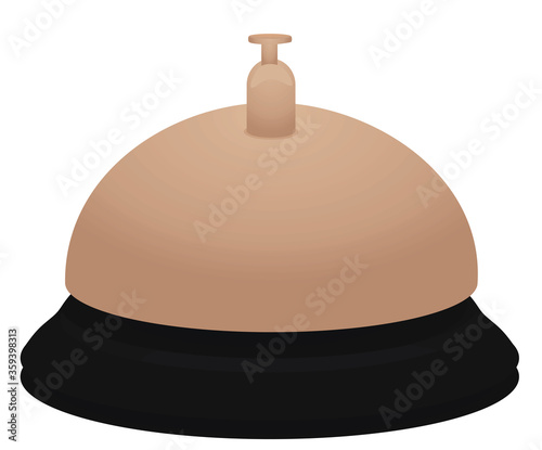 Metallic hotel bell. vector illustration