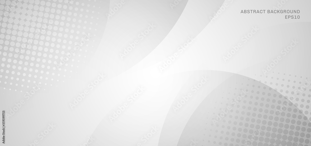 Abstract white and gray circles background with halftone Abstract white and gray circles background with halftone