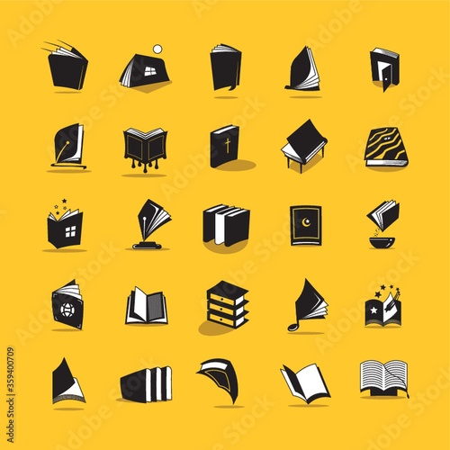 collection of book icons