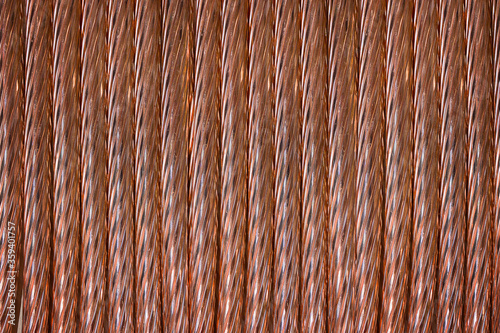 close-up horizonta imagel copper wire background photo