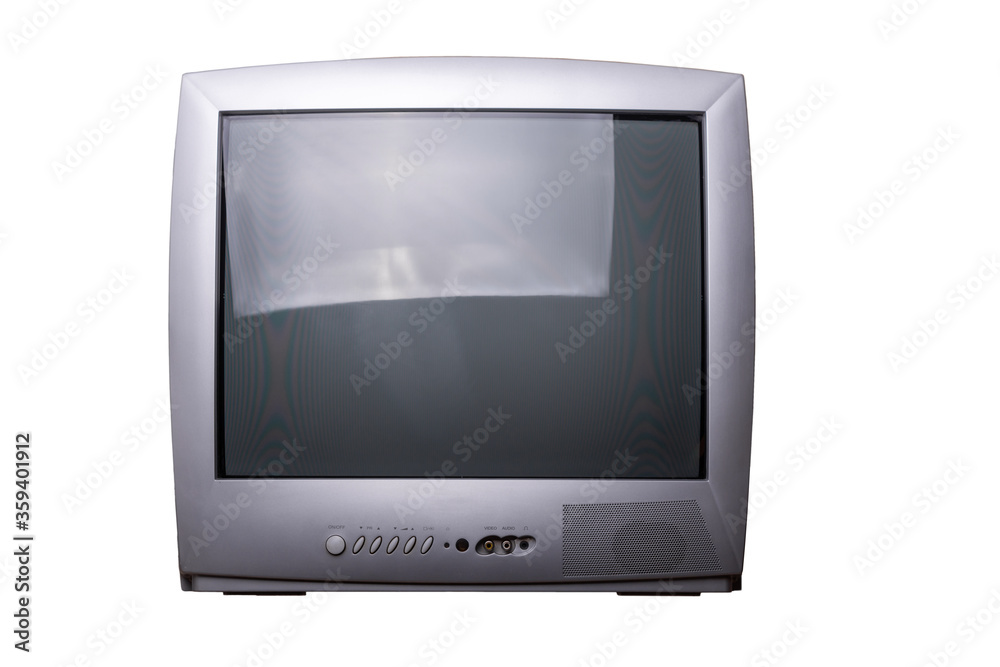 old tv isolated in white old tv isolated in white