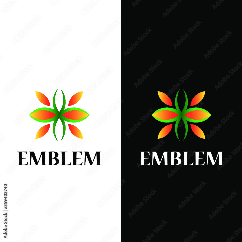 Minimal logo design floral and nature leaf floristic organic logotype vector temlate 