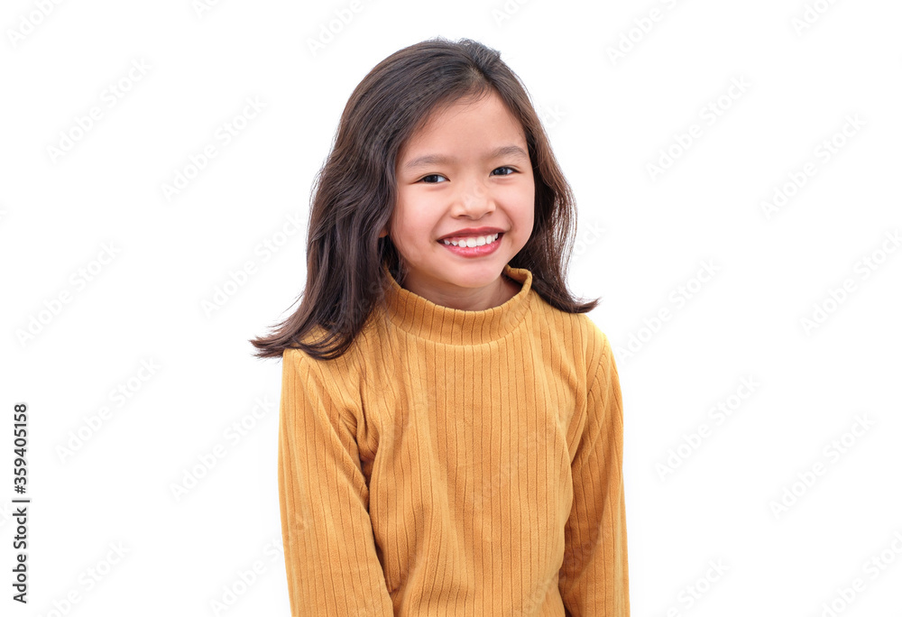 Portrait of a cute girl Isolated over white background Portrait of a cute girl Isolated over white background