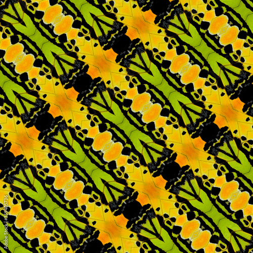Beautiful Orange and Green pattern background made from fivebar butterfly wing photo