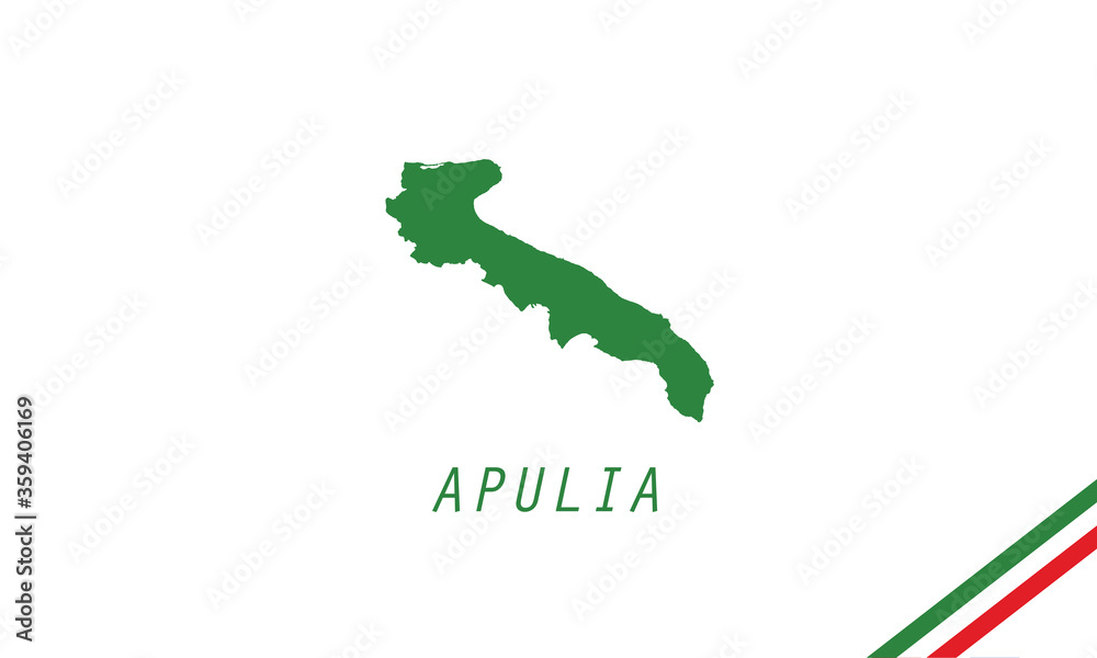 Apulia map Italy region vector illustration 