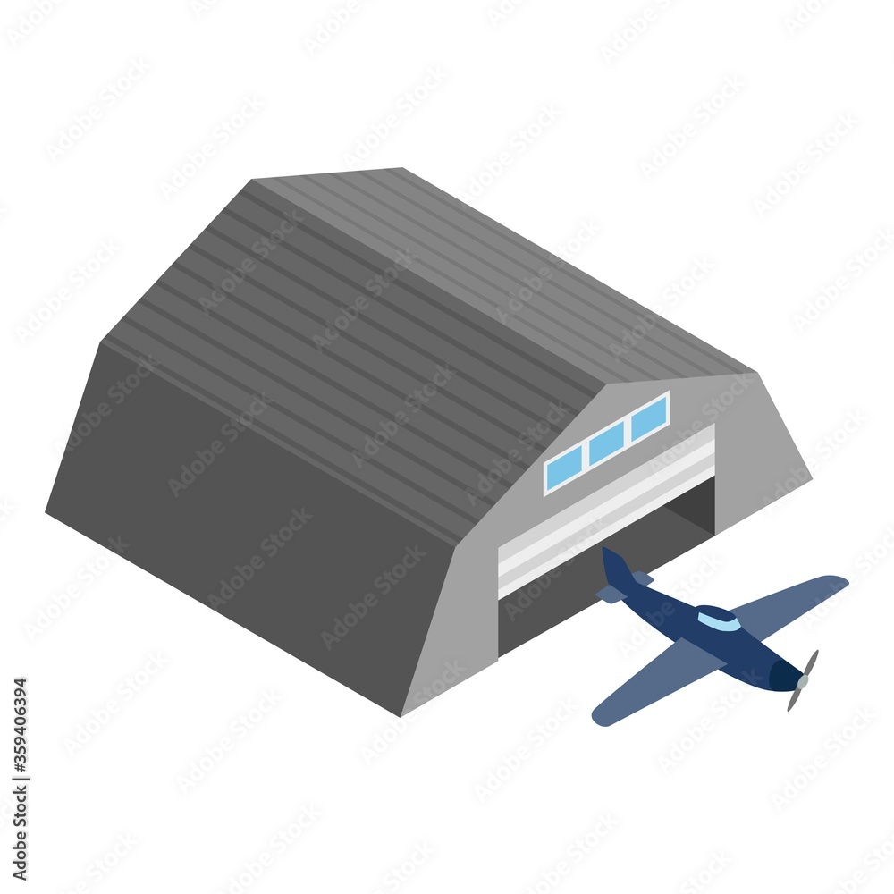 Small plane icon. Isometric illustration of small plane vector icon for web Small plane icon. Isometric illustration of small plane vector icon for web