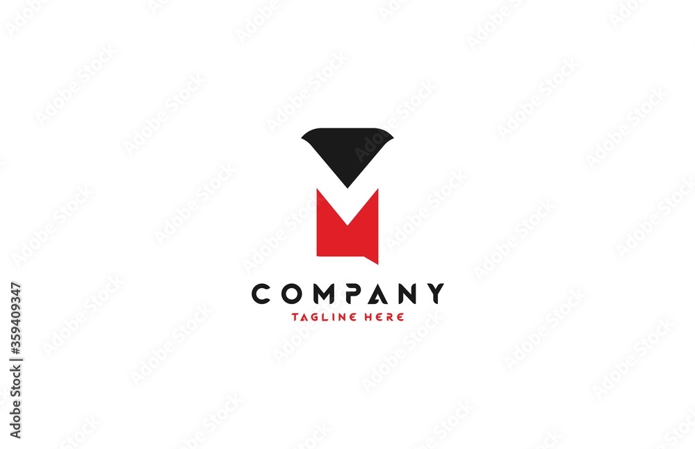 Abstract Letter M Square Shape Logo Design Abstract Letter M Square Shape Logo Design
