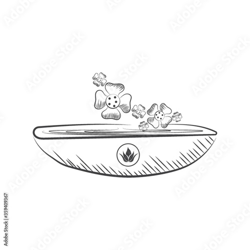 bowl with flowers