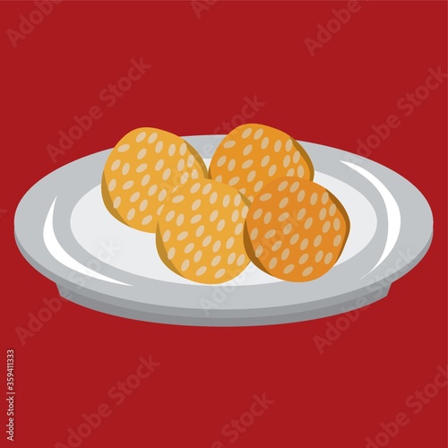 fried glutinous rice balls