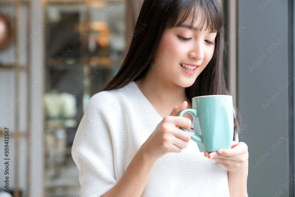 beautiful attractive asian female freshness smile cheerful morning working with laptop coffee work from home with happiness enjoy garden view ,asian young woman with window light garden background beautiful attractive asian female freshness smile cheerful morning working with laptop coffee work from home with happiness enjoy garden view ,asian young woman with window light garden background