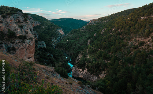 Valley with river in Cuenca Spain Ventano del diablo
 photo