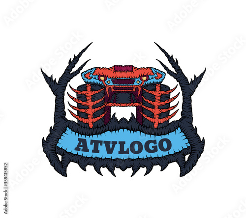 ATV Logotype. An emblem for a Quad bike. Vector illustration (ID: 359415952)