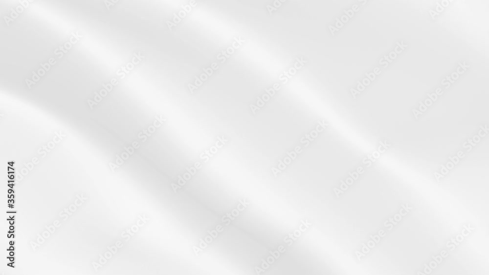 Abstract white fabric background in the wind. Animated movement of the canvas. The waves movements. Fashion, purity, tenderness, love backdrop. Loop ready. 3D render, 4k, 60fps