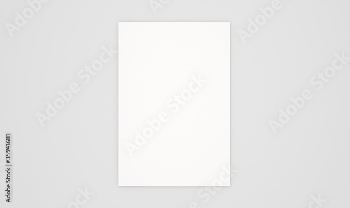 Blank book cover template isolated on white background. 3D rendering. © Lifestyle Graphic