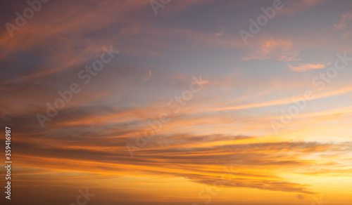 Dramatic golden pink sunset over the ocean © Global News Art