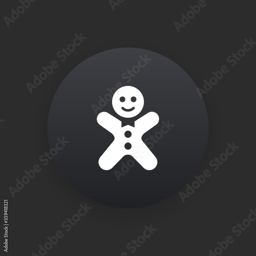Gingerbread - Matte Black Web Button