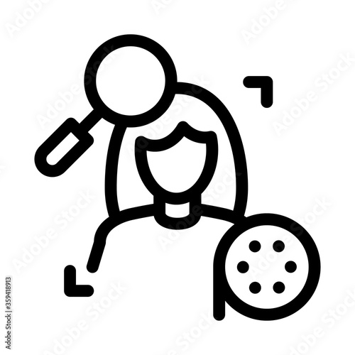 human deepfake many faces icon vector. human deepfake many faces sign. isolated contour symbol illustration
