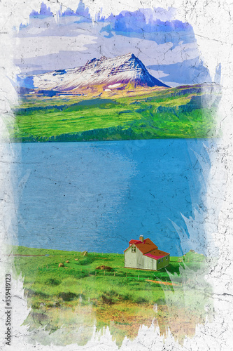 Small cottage by the fjord ...