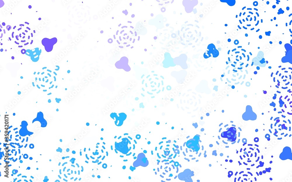 Light Pink, Blue vector backdrop with memphis shapes. Light Pink, Blue vector backdrop with memphis shapes.