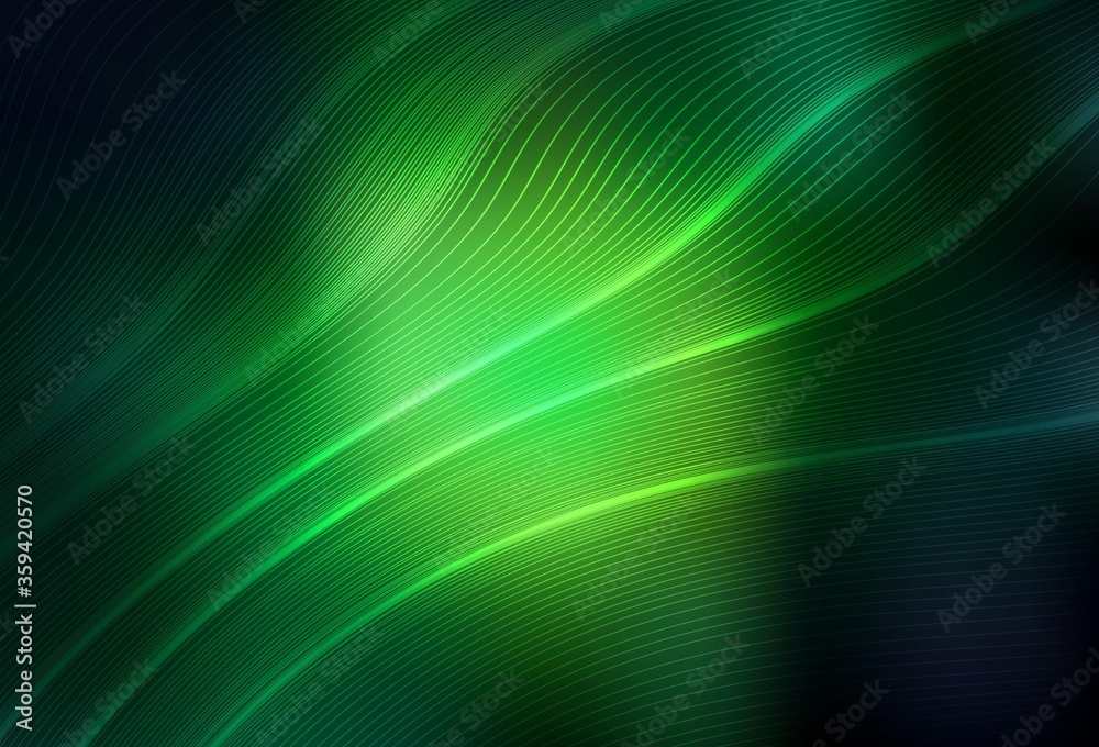 Dark Green vector blurred shine abstract template. Dark Green vector blurred shine abstract template.
