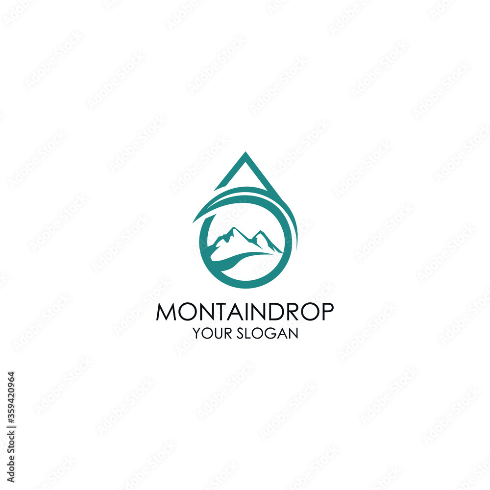Modern vector aqua life logo for cafe drinking water