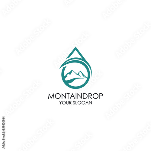Modern vector aqua life logo for cafe drinking water