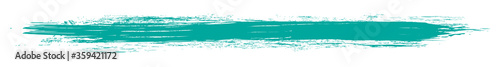 Turquoise brush stroke isolated on white background. Trendy brush stroke for turquoise ink paint, grunge backdrop, dirt banner, watercolor design and dirty texture. Brush stroke vector illustration