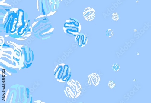 Light Blue, Red vector background with curved lines. © smaria2015