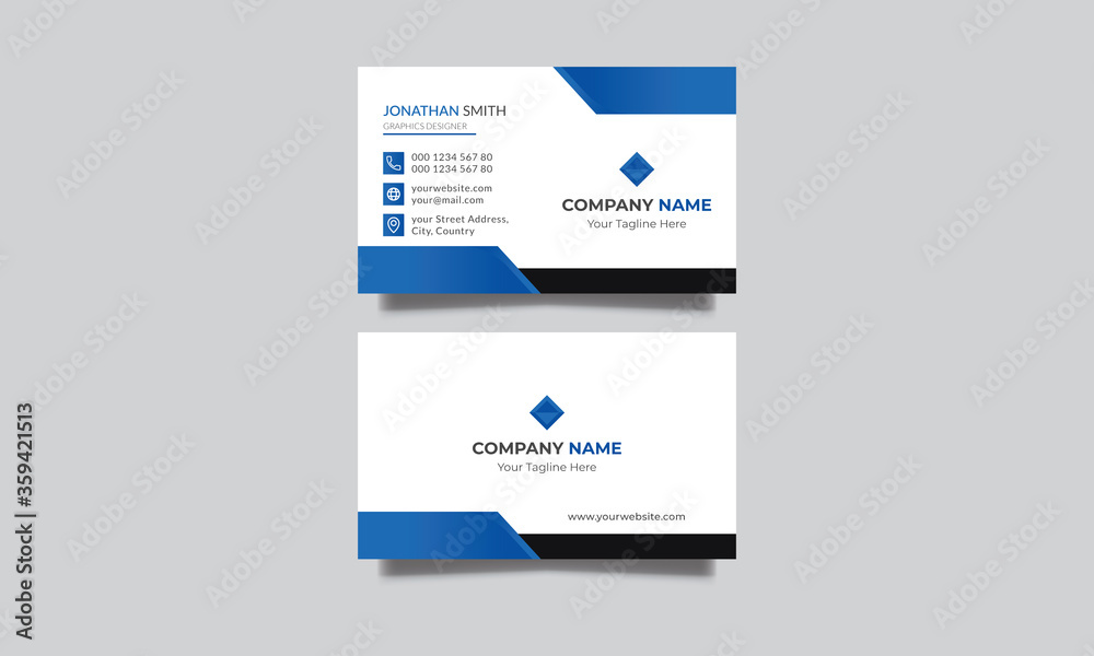 Double-sided creative corporate business card template