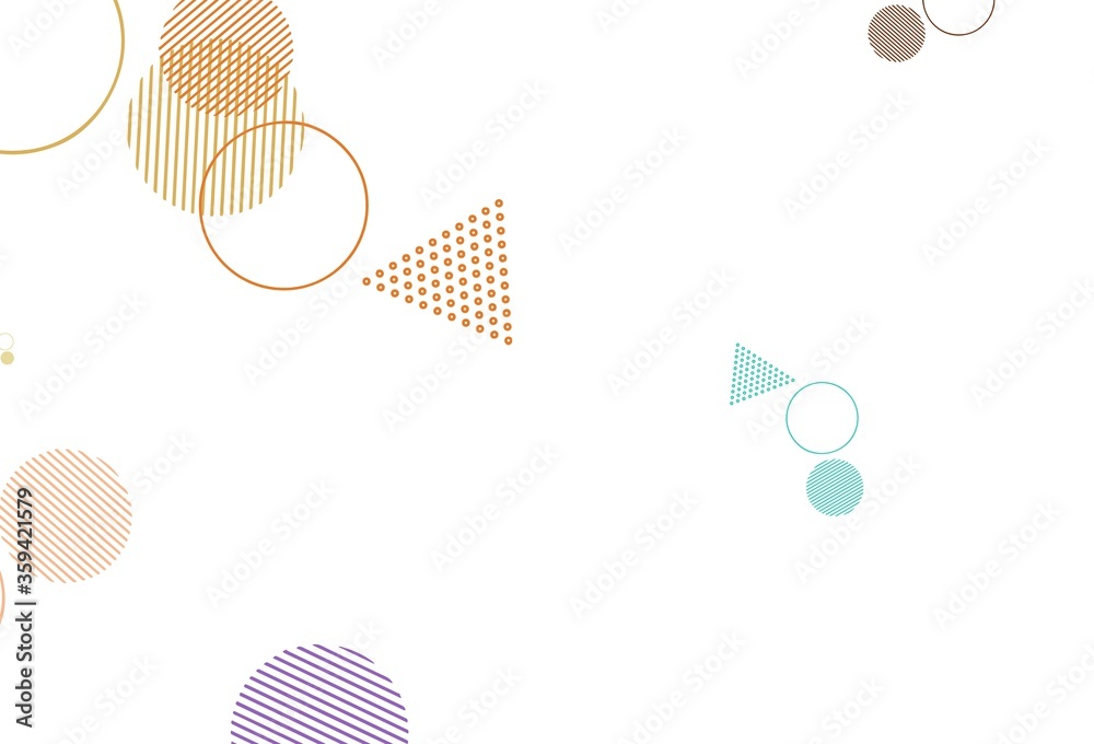 Obraz premium Light Multicolor vector template with crystals, circles.