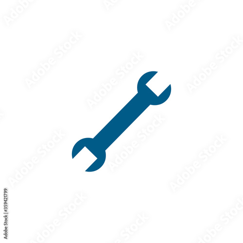 Wrench Blue Icon On White Background. Blue Flat Style Vector Illustration