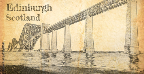 Steel railway bridge in Edi...