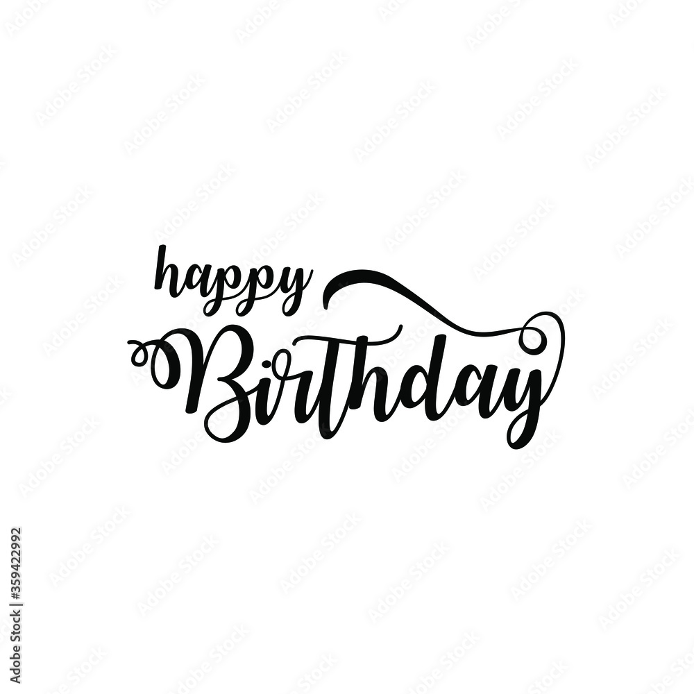 Vector illustration. Happy birthday Typography Vector Design for Greeting Cards and Poster,  lettering text banner
