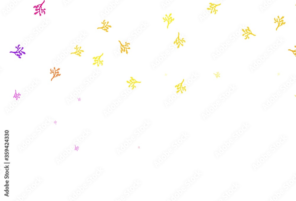 Light Blue, Red vector natural artwork with sakura. Light Blue, Red vector natural artwork with sakura.