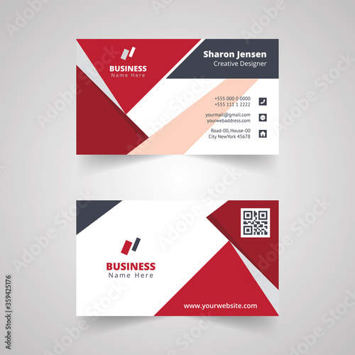 Abstract business card Design Modern corporate business card Design Template © Xvector