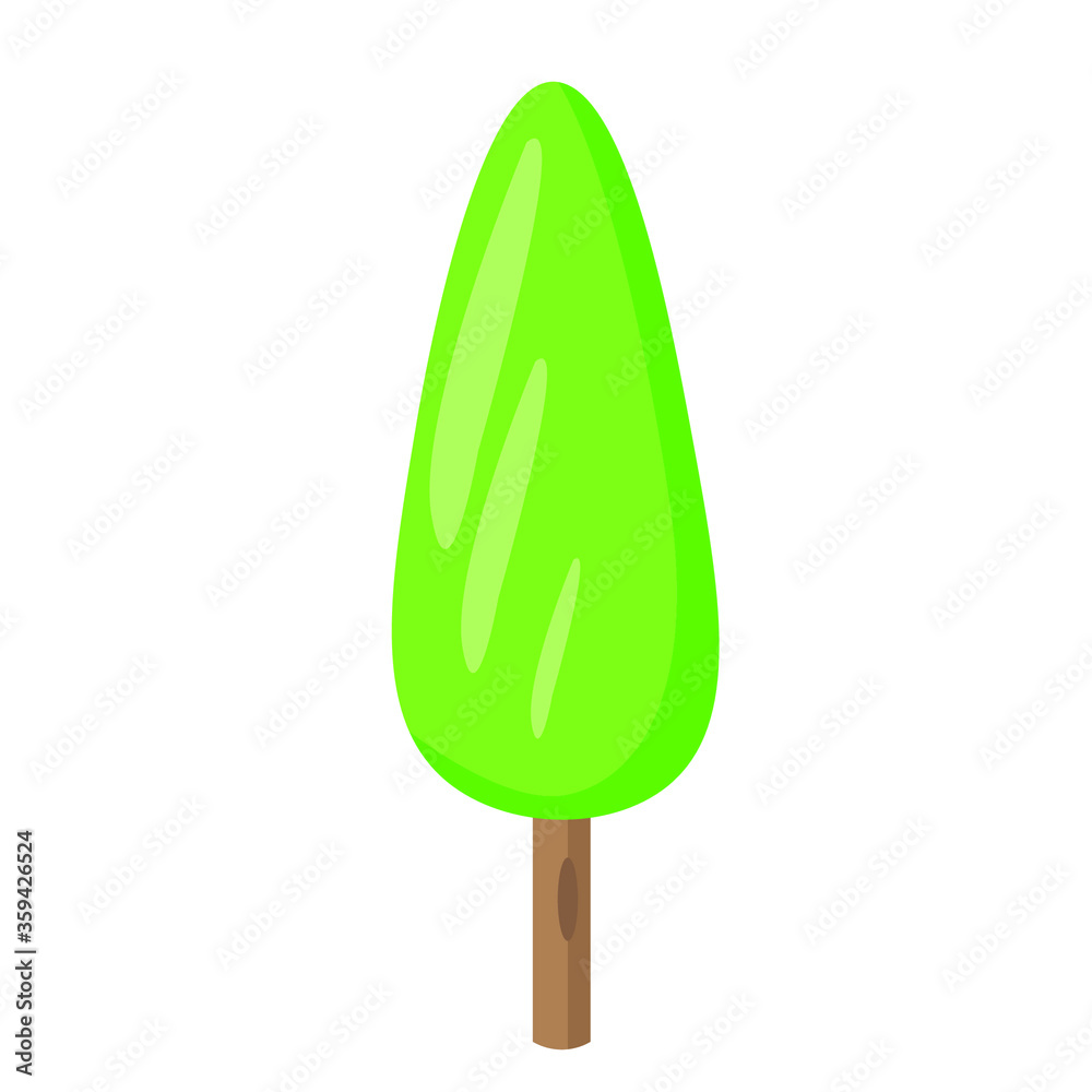 vector illustrations with green trees , objects for games, game design or icons, illustrations in the style of nature. cartoon flat style. vector illustrations with green trees , objects for games, game design or icons, illustrations in the style of nature. cartoon flat style.