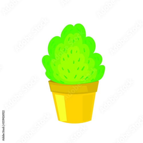 vector illustration of flower pot. flat style. garden
