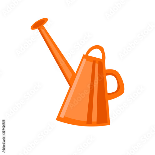 vector illustration with  can in flat style. garden staff.