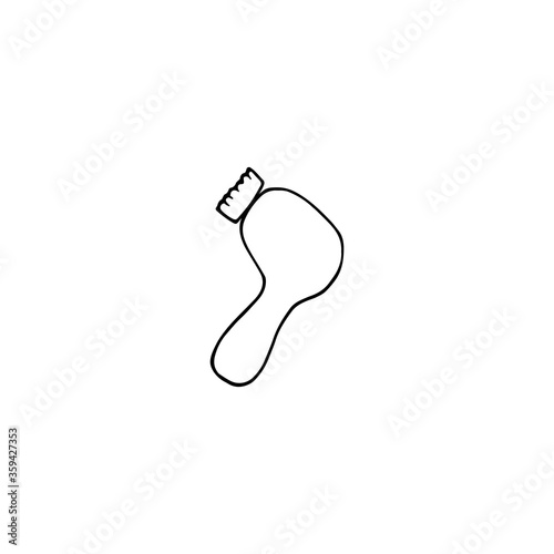 Electric facial cleanser for skin. Beauty device, skin care tool. Hand drawn doodle vector illustration