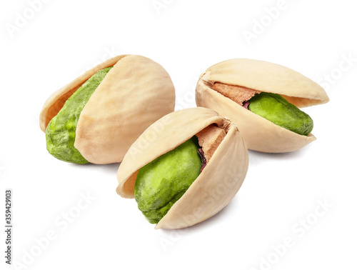 Pistachio nuts isolated on a white background. mock-up