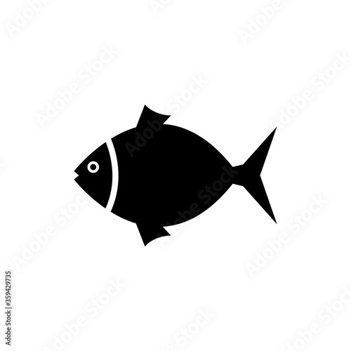 Fish icon vector illustration on white background. Uses for web and print and color editable © Abdul